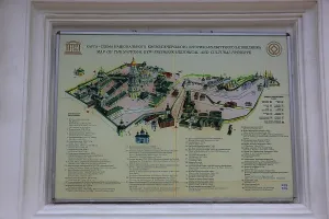 Sketch with description of the monastery complex of the Kiev Cave Monastery