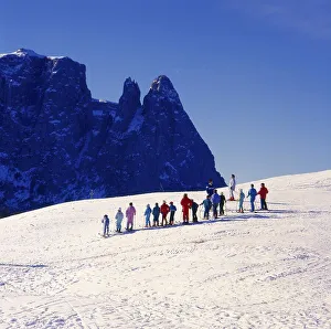 Ski School, Alpe di Siusi, South Tyrol