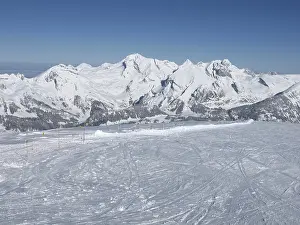 Ski slope and Mt Saentis, Toggenburg