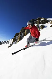 Skier, telemark skiiing, Hochstubai