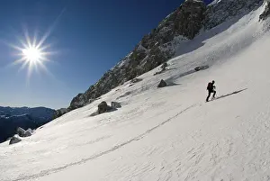 Skitour onto Stadelfeld Field, Gesaeuse National Park