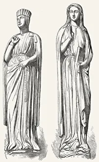 Skulpturen von Bathsheba und Modesta