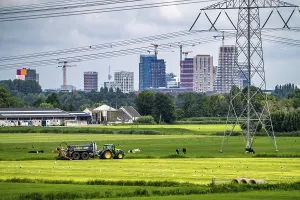 The skyline of the business district in the south-east of Amsterdam