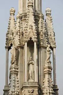 Detail of the skyline of the Duomo in Milan