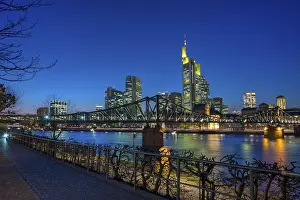 Skyline in the evening light, banks