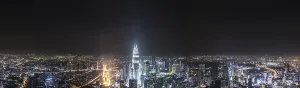Skyline at night, Petronas Towers