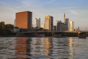 Skyline with office buildings, high-rise buildings