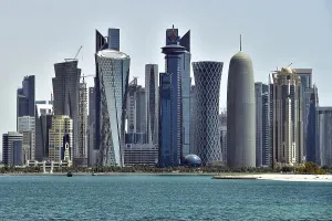 Skyscraper skyline, Doha, Qatar, Asia