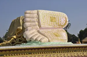 Sleeping giant buddha in bago, myanmar