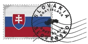 Slovakia Bratislava Stamp with National Flag and Postmark
