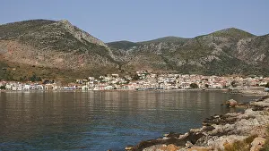 Small coastal town on a quiet sea