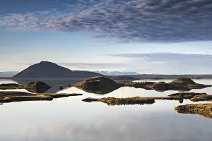Small island in Lake Myvatn, Iceland