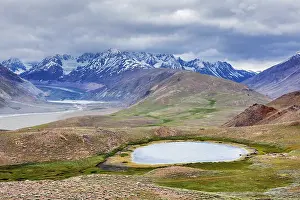 Small lake in Himalayas. Spiti valley