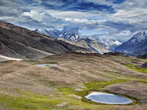 Small lake in Himalayas. Spiti valley
