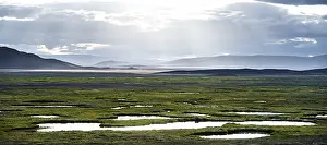 Small lakes, volcanic landscape