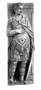 Small marble figure of a Gothic warrior