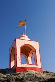 Category Historic EN Prints: Small temple on hill of Anjarle in morning light giving message of peace