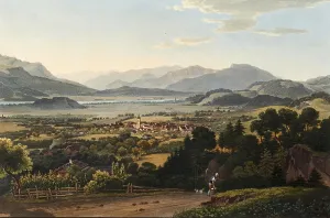 The small town of Altstatten in the Rhine Valley, Canton of St