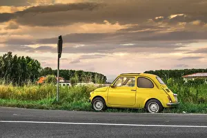 Small vintage italian car Fiat Abarth