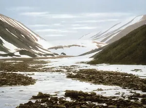 Snebrae at Advent Bay, Spitsbergen