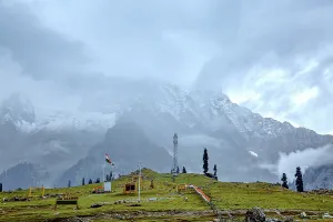 Snow capped mountain in hill station of Sonamarg in Jammu Kashmir india