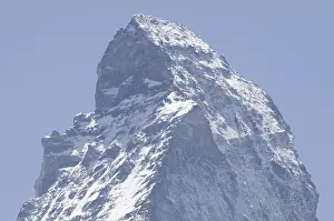 Top of a snow-capped mountain Matterhorn