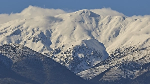 Snow-capped mountain peaks, Lefka Ori