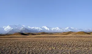Snow-capped mountains, Pamir Mountains with Lenin Peak