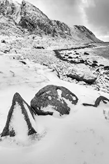 Snow-covered coast, Eggum Nature Reserve