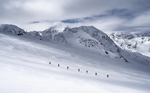Snow-covered mountain landscape