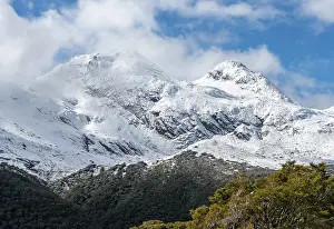 Snow covered mountains, view from Key Summit
