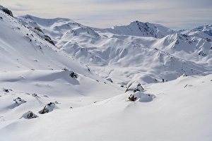 Category Mountain Landscapes Prints: Snow-covered mountains, Wattentaler Lizum