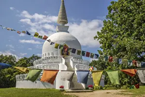 The snow-white peace stupa of Zalaszanto
