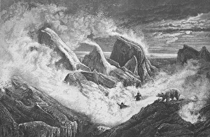 Snowstorm in the pack ice on a winter night in 1873