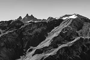 Snowy peaks of the Pointe de Moiry mountains