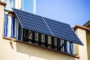 Solar cells on an apartment building