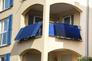 Solar cells on an apartment building