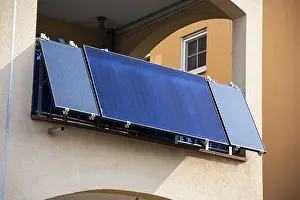 Solar cells on an apartment building