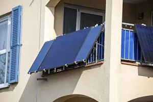 Solar cells on an apartment building