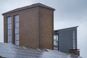 Solar panels capturing sunlight on a rooftop