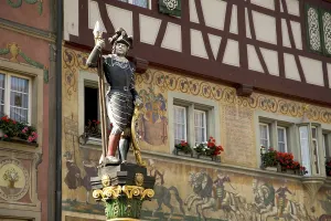 Soldier on a fountain in Stein am Rhein