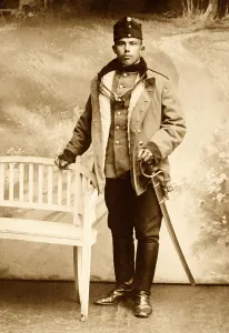 Soldier, historical photograph, around 1910