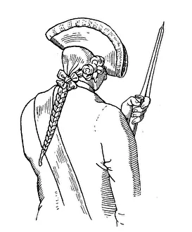 Soldier with a pigtail, 18th century