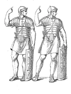 Soldiers with rail armour, ancient Rome