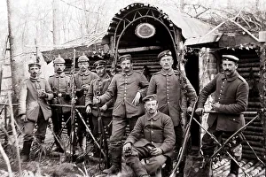 Eight soldiers in the winter quarter