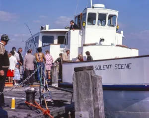 Solent Scene passenger ship built 1974 photographed at Poole Harbour