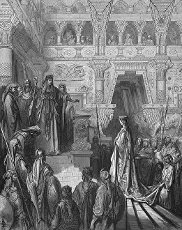 Solomon receives the Queen of Sheba