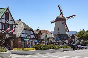 SOLVANG, CALIFORNIA, USA - AUGUST 9 : Main street in Solvang