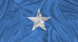 Framed Print : Somali flag with fabric texture Framed Print : Somali flag with fabric texture