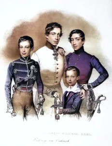 The sons Wilhlm Albrecht Friedrich Karl of Archduke Karl Joseph of Austria